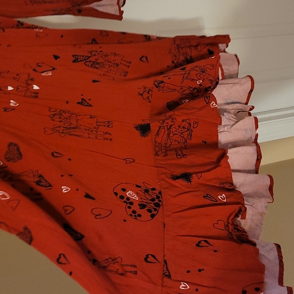 Gorgeous 😍 Red Sweet Patterned Dress - Picture 11 of 15